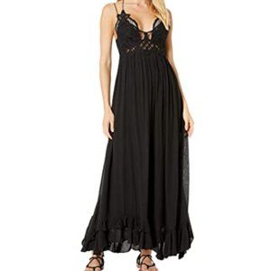 Free People Adella Maxi Dress black size small